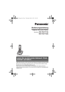 Bedienungsanleitung Panasonic KX-TG1711G Schnurlose telefon