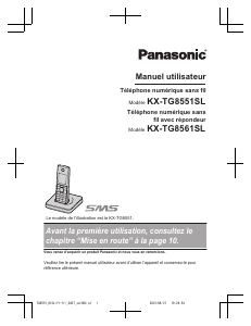 Mode d’emploi Panasonic KX-TG8561SL Téléphone sans fil