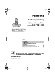 Bedienungsanleitung Panasonic KX-TCD152G Schnurlose telefon