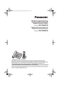 Bedienungsanleitung Panasonic KX-TG6461G Schnurlose telefon