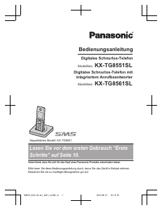 Bedienungsanleitung Panasonic KX-TG8561SLB Schnurlose telefon