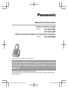 Manual de uso Panasonic KX-TGD320SP Teléfono inalámbrico