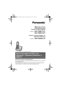 Manuale Panasonic KX-TG6612JT Telefono senza fili