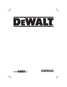 Bruksanvisning DeWalt DWS520 Sirkelsag