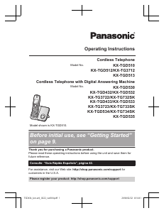 Handleiding Panasonic KX-TGD532KXTGD433 Draadloze telefoon