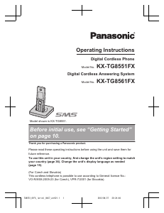 Handleiding Panasonic KX-TG8561FX Draadloze telefoon