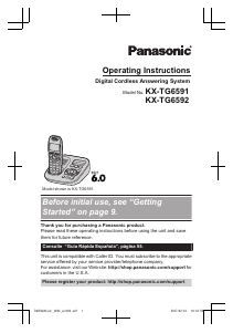 Handleiding Panasonic KX-TG6592 Draadloze telefoon