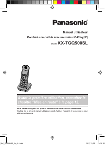 Mode d’emploi Panasonic KX-TGQ500SL Téléphone sans fil