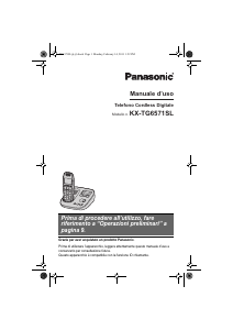 Manuale Panasonic KX-TG6571SL Telefono senza fili