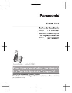 Manuale Panasonic KX-TGE220JT Telefono senza fili