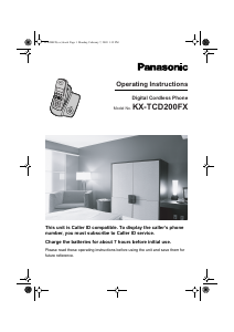 Manual Panasonic KX-TCD200FX Wireless Phone