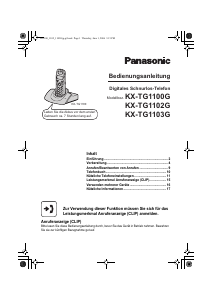 Bedienungsanleitung Panasonic KX-TG1100G Schnurlose telefon