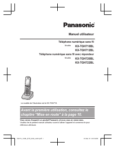 Mode d’emploi Panasonic KX-TGH712BL Téléphone sans fil