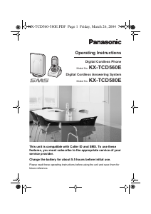 Manual Panasonic KX-TCD580 Wireless Phone