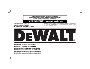 Mode d’emploi DeWalt DC301K Scie circulaire