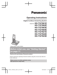 Manual Panasonic KX-TG7921E Wireless Phone