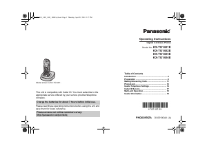 Manual Panasonic KX-TG1403E Wireless Phone