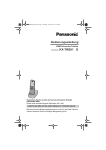Bedienungsanleitung Panasonic KX-TW201GBC Schnurlose telefon