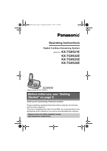 Manual Panasonic KX-TG8521E Wireless Phone