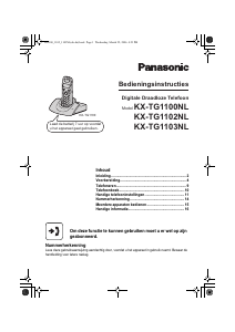 Handleiding Panasonic KX-TG1102NL Draadloze telefoon