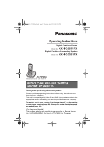 Handleiding Panasonic KX-TG5511FX Draadloze telefoon