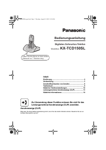 Bedienungsanleitung Panasonic KX-TCD153SL Schnurlose telefon