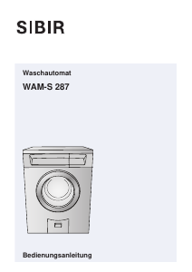 Bedienungsanleitung SIBIR WAM-S 287 Waschmaschine