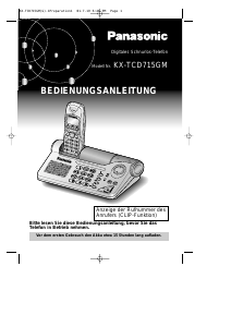 Bedienungsanleitung Panasonic KX-TCD715GM Schnurlose telefon