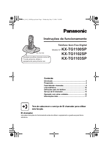 Manual Panasonic KX-TG1102SP Telefone sem fio