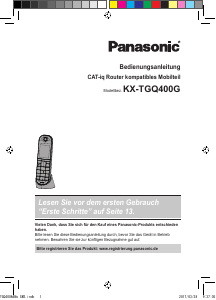 Bedienungsanleitung Panasonic KX-TGQ400G Schnurlose telefon