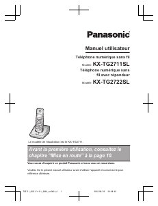 Mode d’emploi Panasonic KX-TG2711SL Téléphone sans fil