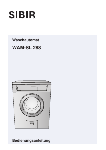 Bedienungsanleitung SIBIR WAM-SL 288 Waschmaschine