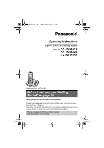 Manual Panasonic KX-TG5522E Wireless Phone