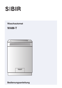 Bedienungsanleitung SIBIR WAM-T 279 Waschmaschine