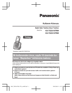 Kullanım kılavuzu Panasonic KX-TGD312TRW Kablosuz telefon