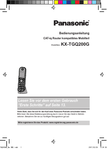 Bedienungsanleitung Panasonic KX-TGQ200G Schnurlose telefon
