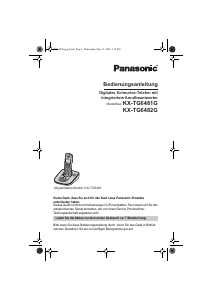 Bedienungsanleitung Panasonic KX-TG6481G Schnurlose telefon