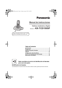 Manual de uso Panasonic KX-TCD153SP Teléfono inalámbrico