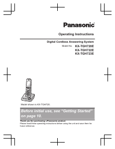 Manual Panasonic KX-TGH722E Wireless Phone