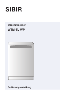 Bedienungsanleitung SIBIR WTM-TL WP 199 Trockner