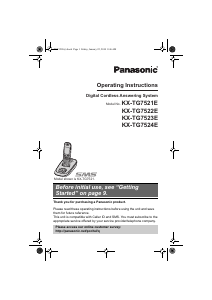 Manual Panasonic KX-TG7524E Wireless Phone