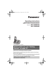 Manual Panasonic KX-TG6561E Wireless Phone