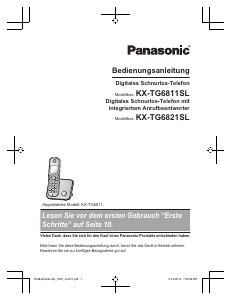 Bedienungsanleitung Panasonic KX-TG6811SL Schnurlose telefon