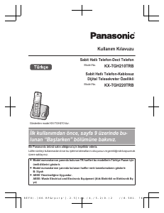 Kullanım kılavuzu Panasonic KX-TGH210TR Kablosuz telefon