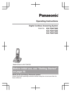 Manual Panasonic KX-TGH723E Wireless Phone