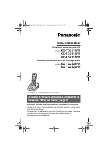 Mode d’emploi Panasonic KX-TG2521FR Téléphone sans fil