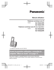 Mode d’emploi Panasonic KX-TGH222FR Téléphone sans fil