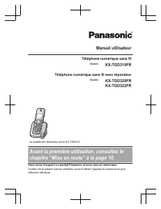 Mode d’emploi Panasonic KX-TGD322FR Téléphone sans fil