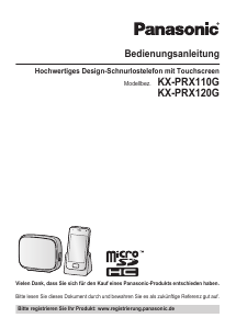 Bedienungsanleitung Panasonic KX-PRX120G Schnurlose telefon