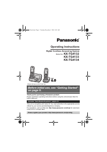 Manual Panasonic KX-TG4134 Wireless Phone